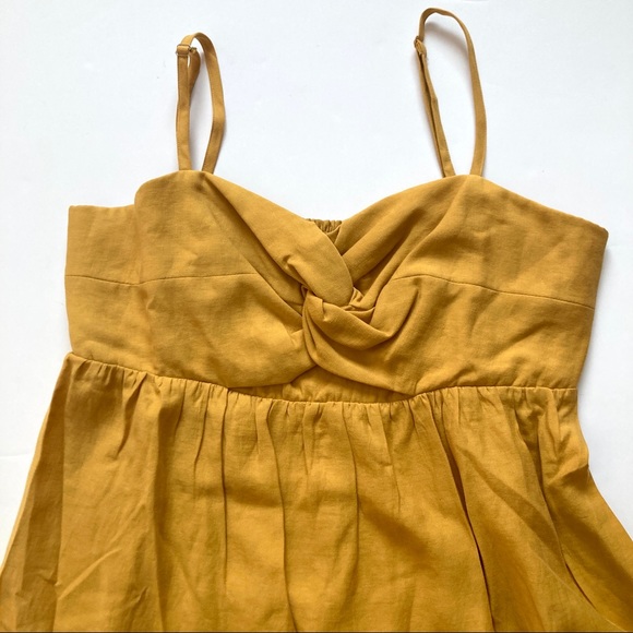 Midi Tiered Mustard Sundress NWOT Large - Picture 4 of 10